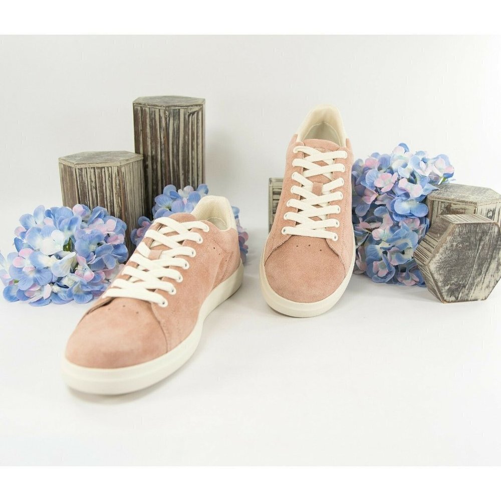 Tory Burch Howell Court Malva Pink Suede Trainer Sneaker Athletic Shoe Sz 9 NIB